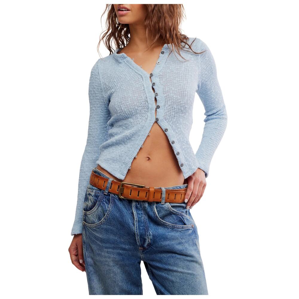 Free People It's On Rib Cardigan Size Large